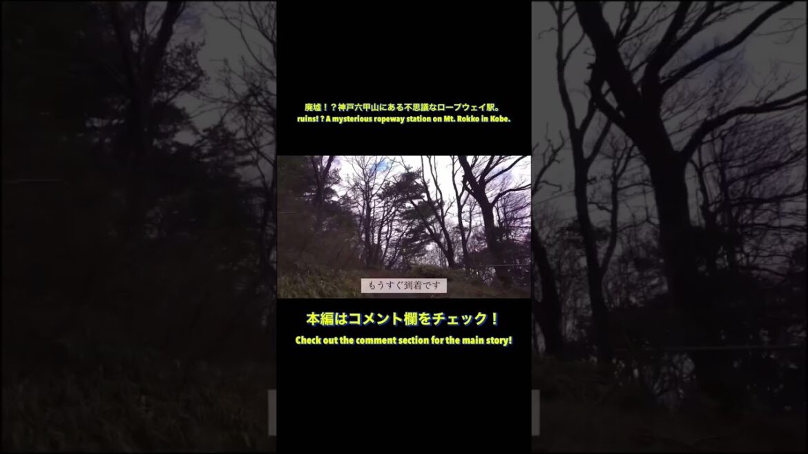 廃墟！？神戸六甲山にある不思議なロープウェイ駅。ruins! ? A mysterious ropeway station on Mt. Rokko in Kobe.