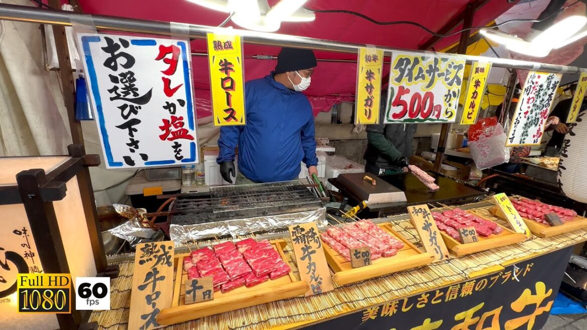 JAPANESE STREET FOOD | Japanese Wagyu Beef Skewer | So soft and tasty