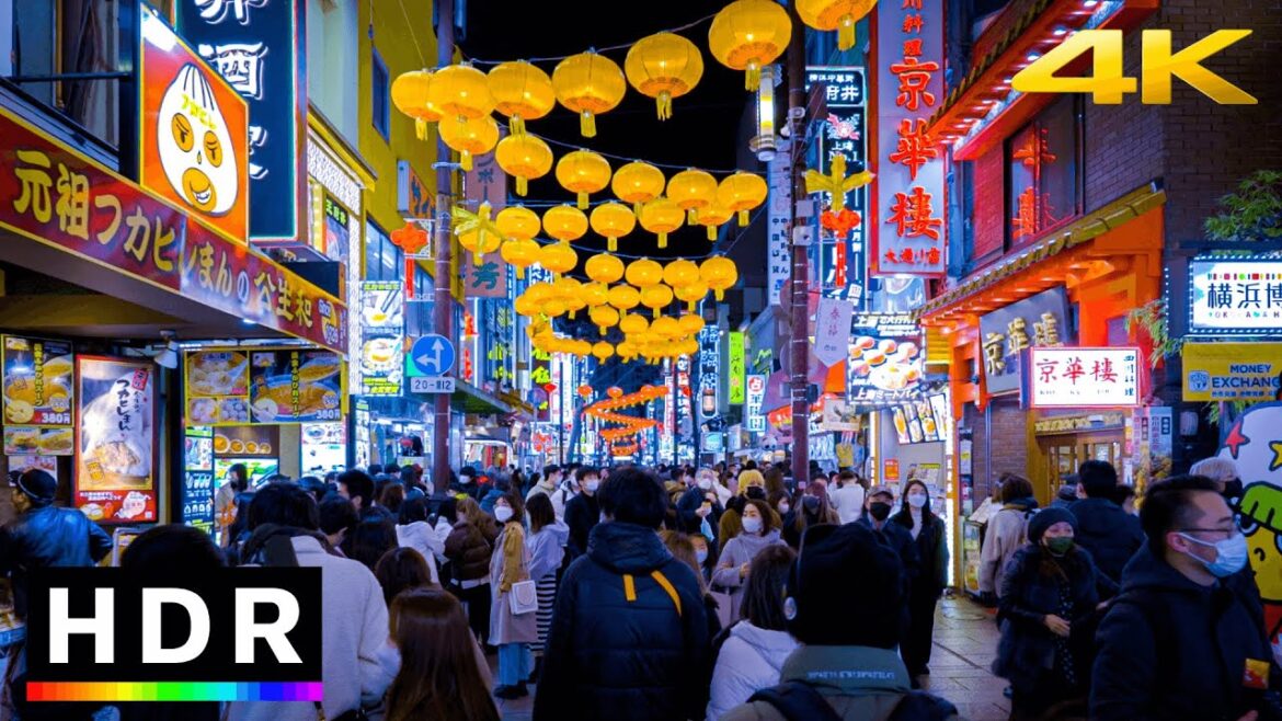 4K HDR // Yokohama Chinatown Lunar New Year