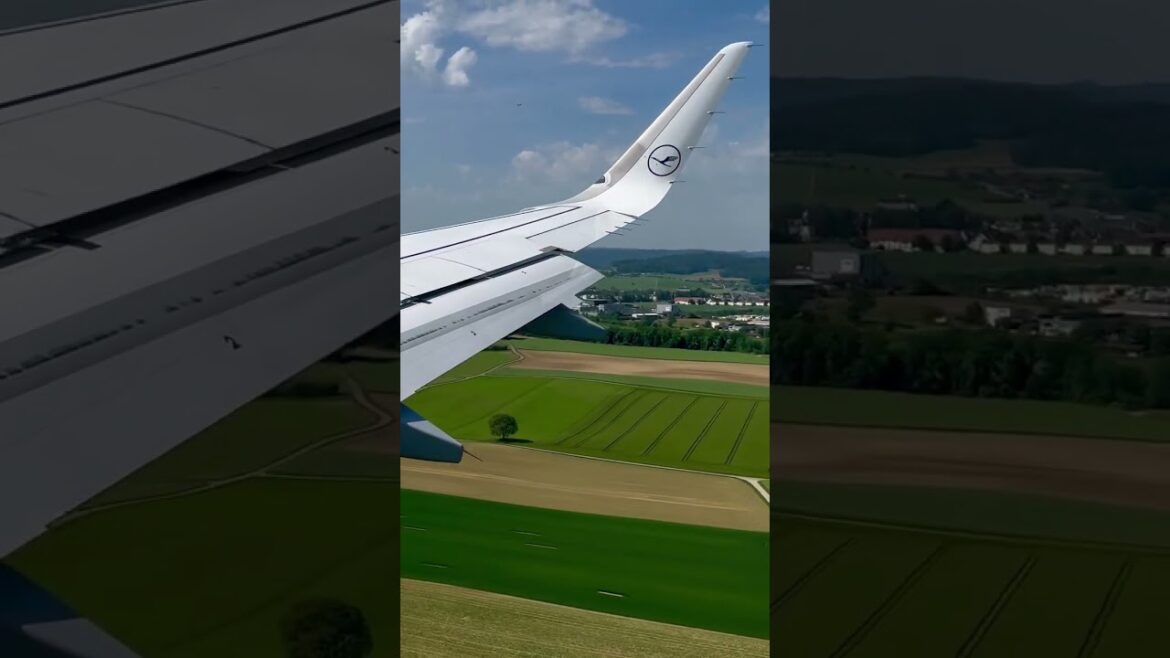 Flying Over Beautiful Landscapes & Landing In Zurich Onboard Lufthansa Airbus A320NEO! #Shorts Flying Over Beautiful Landscapes & Landing In Zurich Onboard Lufthansa Airbus A320NEO! #Shorts
