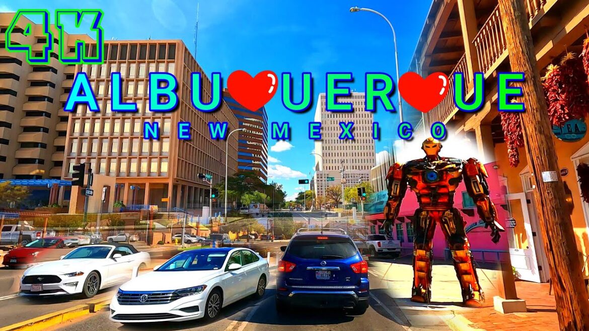 Albuquerque Drive Part 1, New Mexico USA 4K - UHD