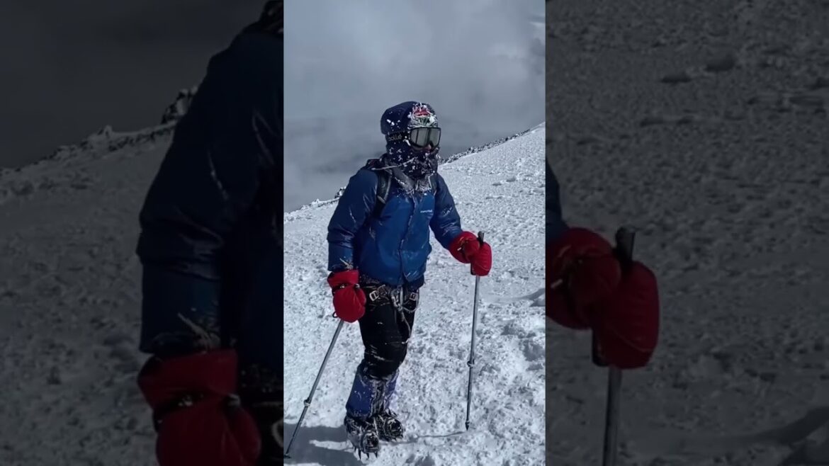 Climbing the HIGHEST mountain of Russia & Europe (full video link in the comments)