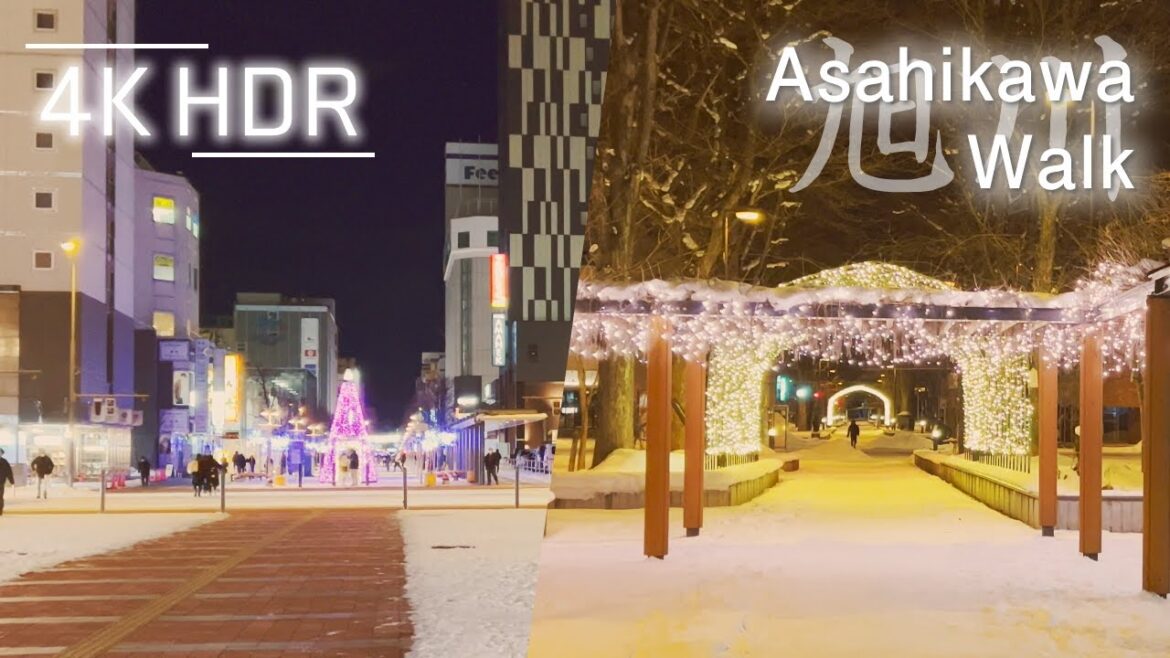 Walk City Center Christmas Lights in Asahikawa, Hokkaido, Japan | 4K HDR Walk City Center Christmas Lights in Asahikawa, Hokkaido, Japan | 4K HDR