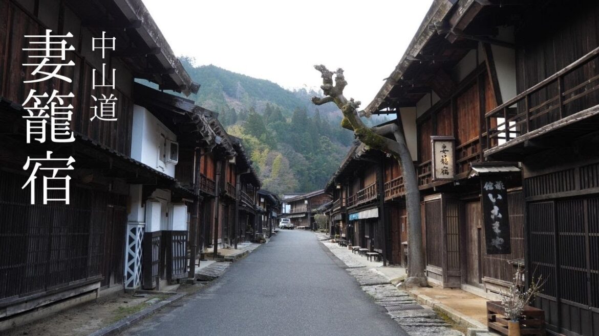 誰もいない中山道妻籠宿を歩く / Walking through the empty Tsumagojuku of Nakasendo【Nagiso Town , Nagano , Japan】