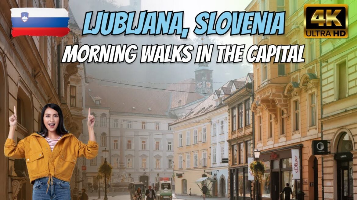 Slovenia, Ljubljana 🇸🇮 | Morning Walking Tour in a European Capital | Ex-Yugoslavia [4K Ultra HD]