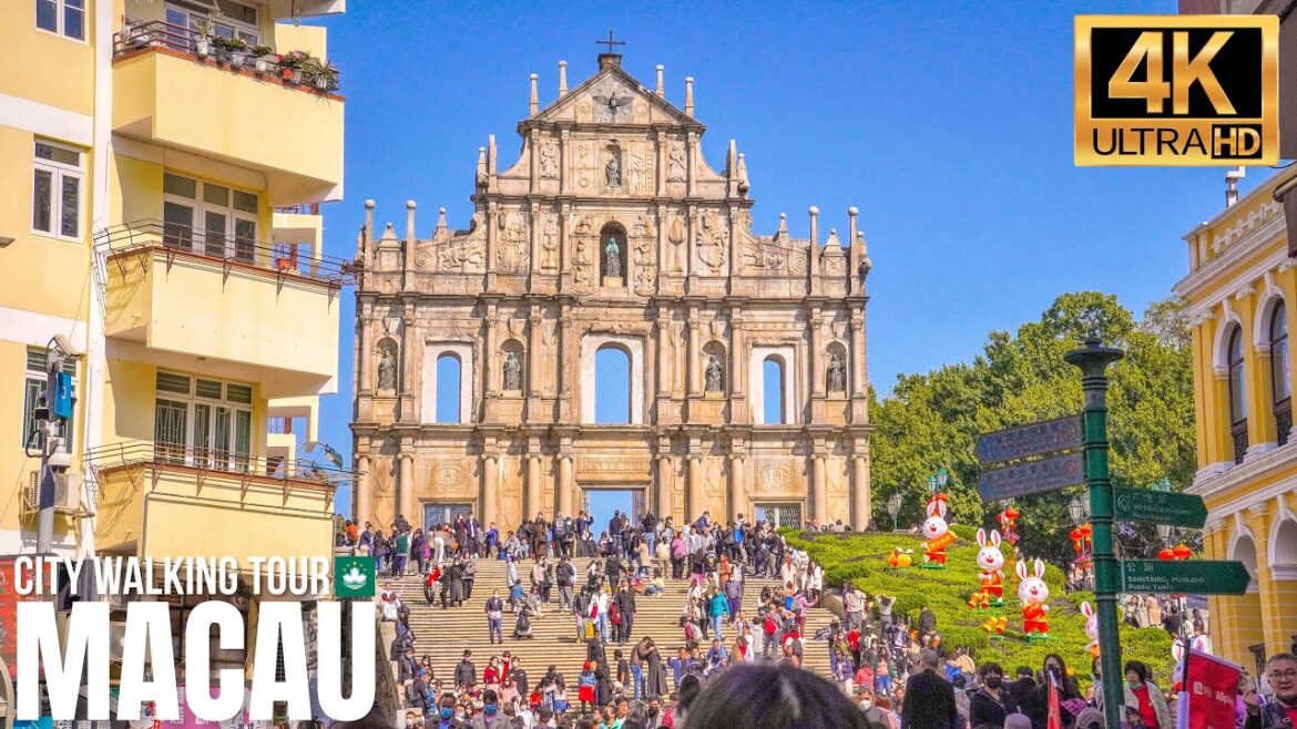 Macau — City Walking Tour 2023【4K】| Senado Square, Ruins of St. Paul’s & Rua da Felicidade