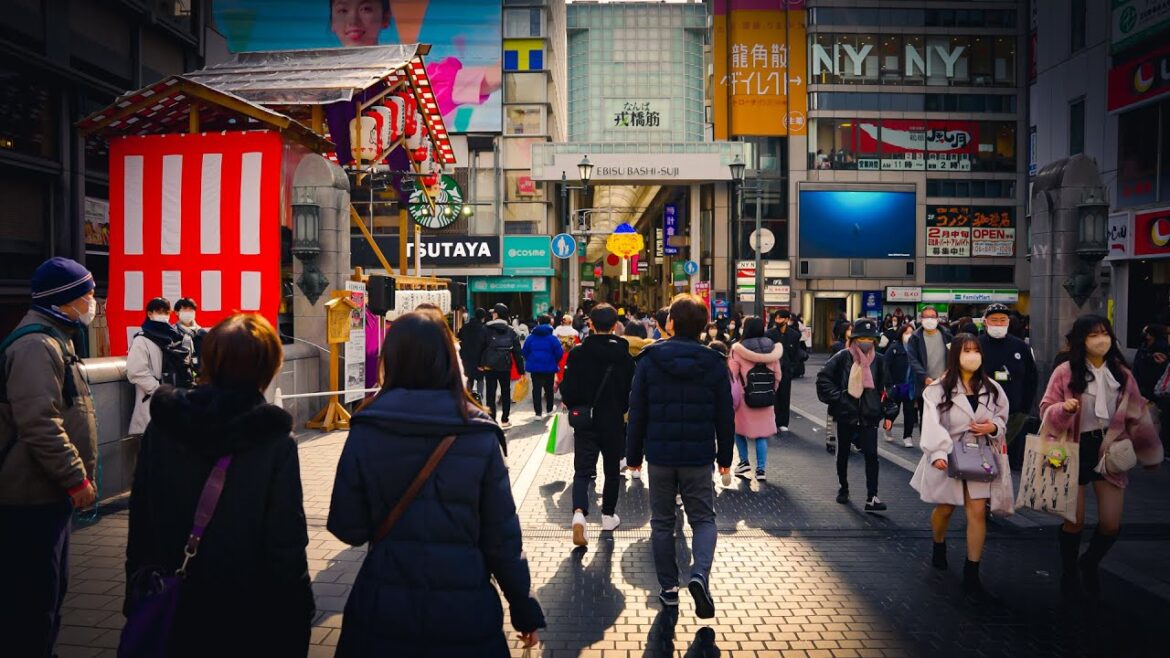 Taking a walk through the Longest Shopping Arcade in Shinsaibashi, Osaka Japan