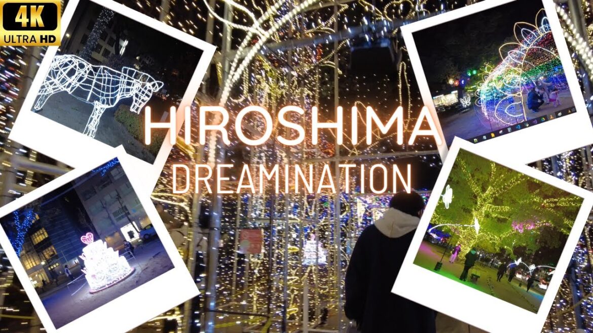 【4K HDR】JAPAN WALK TOUR | Hiroshima Dreamination (Illumination)