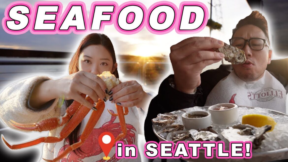 SEAFOOD in SEATTLE! || [Waterfront, Seattle] Fresh Oysters, Crab Legs, Fish & Chips and Salmon!