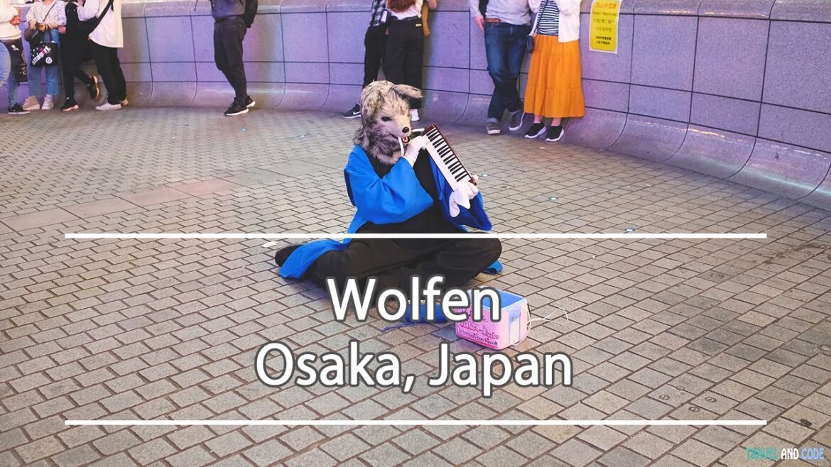 Street Performer "Wolfen" - Osaka, Japan | Travel Video (4K)