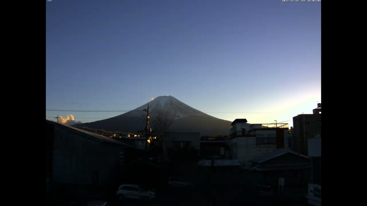Mt  Fuji Time Lapse Video from City Fujiyoshida Fujiyama Live Camera 22 in 2022 12