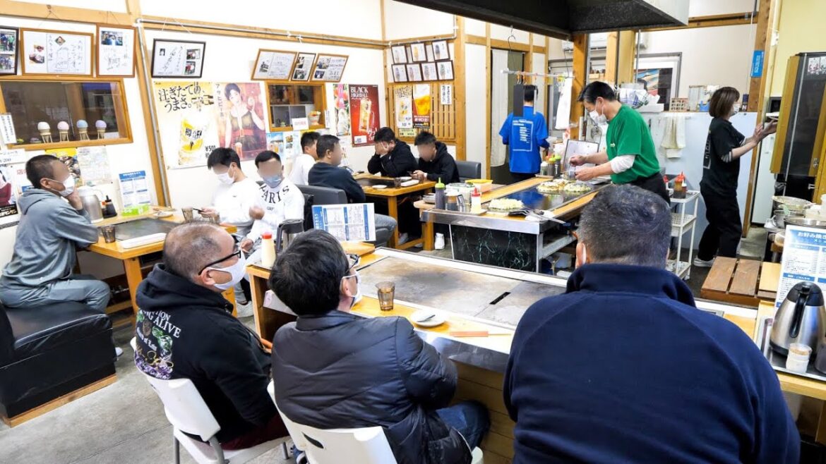 岡山）凄まじい爆食いアニキ達が殺到するガッツリ鉄板焼き食堂！丨Japanese Street Food