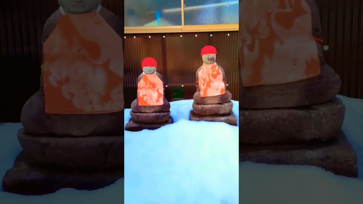 Mysterious Japanese Statues in the Snow #shorts #japan