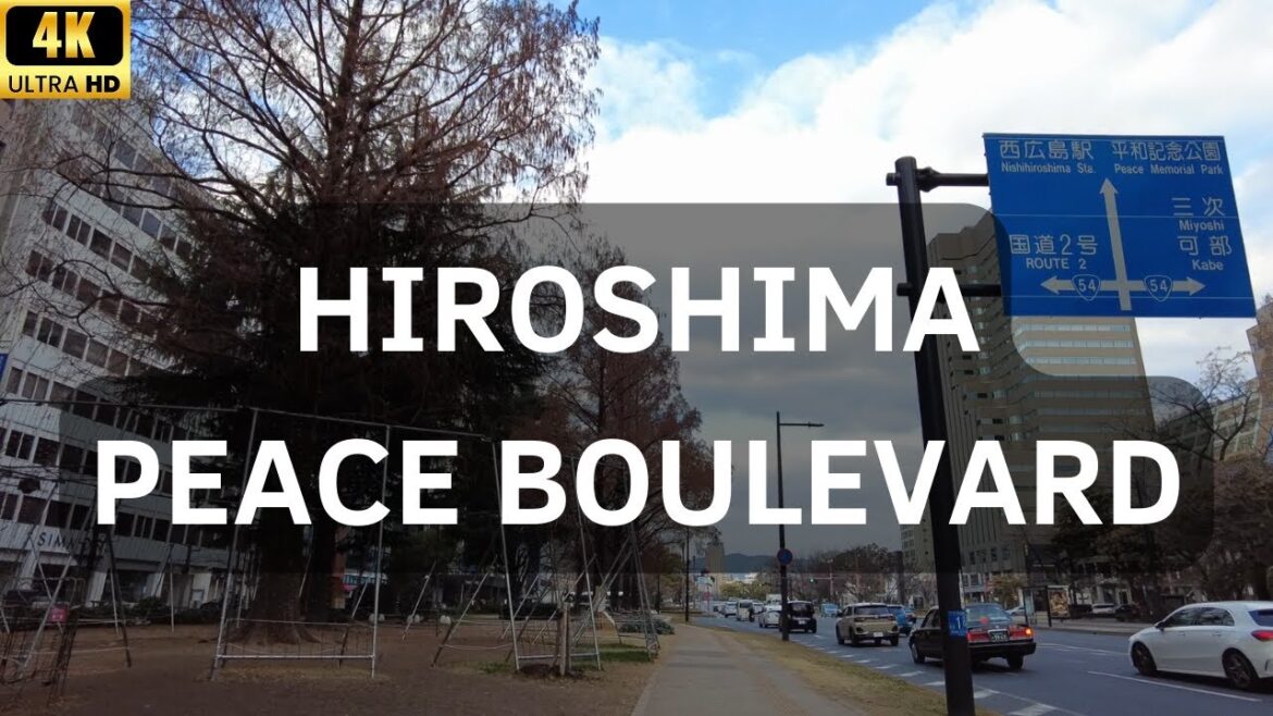 【4K HDR】JAPAN WALK TOUR | Hiroshima Peace Boulevard