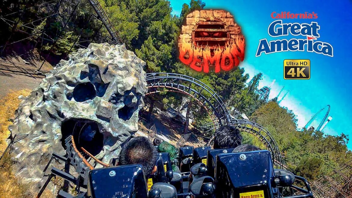 2022 The Demon Roller Coaster On Ride 4K POV California's Great America