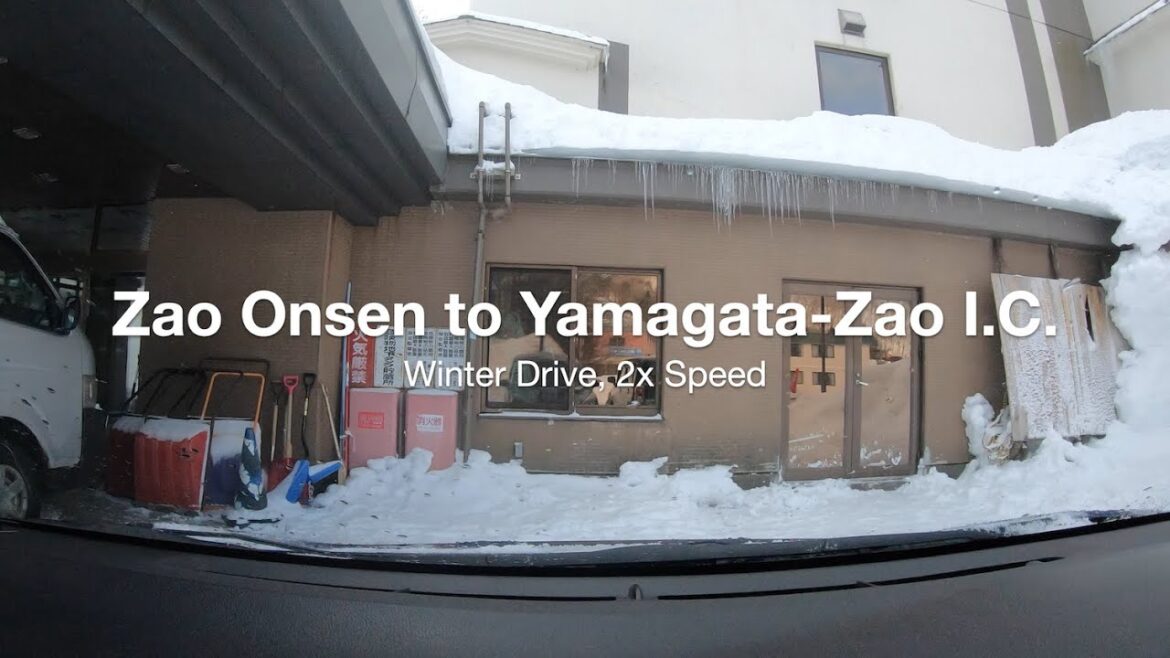 4K Japan Drive - Winter Driving after Snowboarding Days in Zao, Yamagata - Vlog