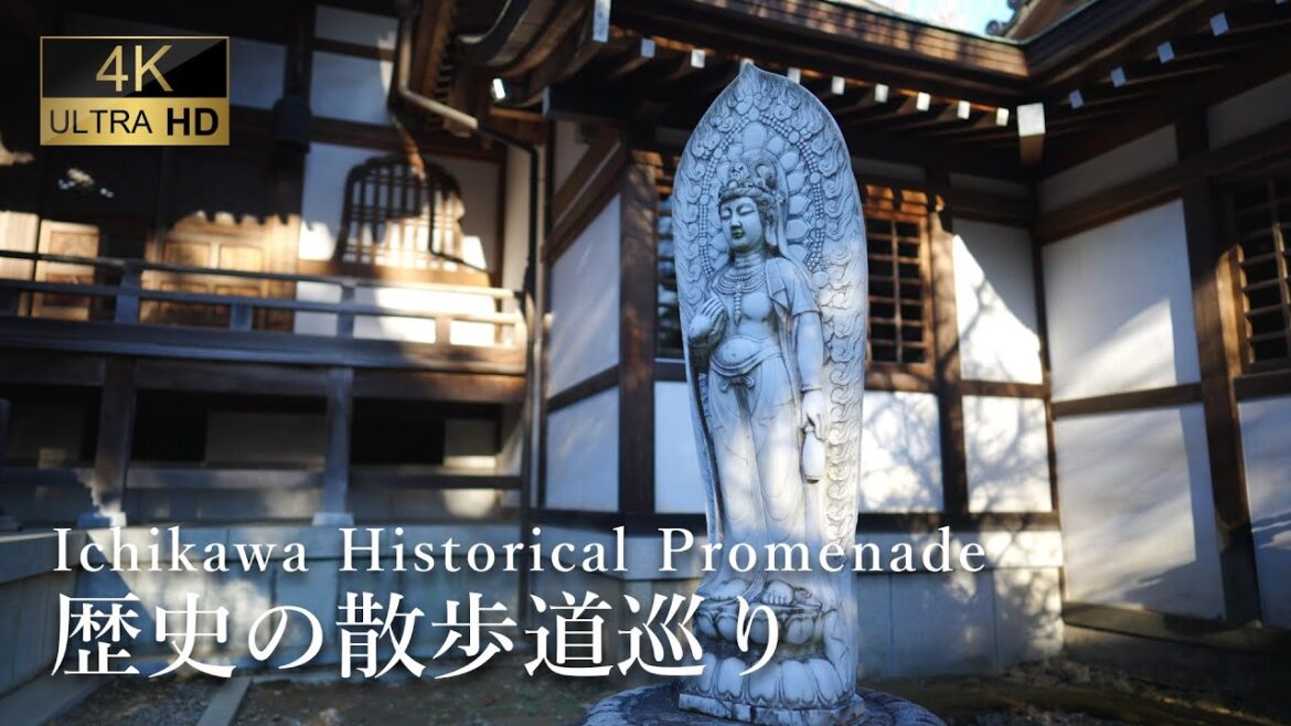 [ 4K JAPAN WALK ] Ichikawa Historical Promenade. | 歴史の散歩道(千葉県市川市) Vol.1(祖師堂周辺版) | Temple