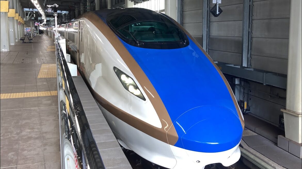 新幹線はくたか564号E7系 車窓(雪)金沢→高崎/ 北陸新幹線 金沢1257発(東京行)