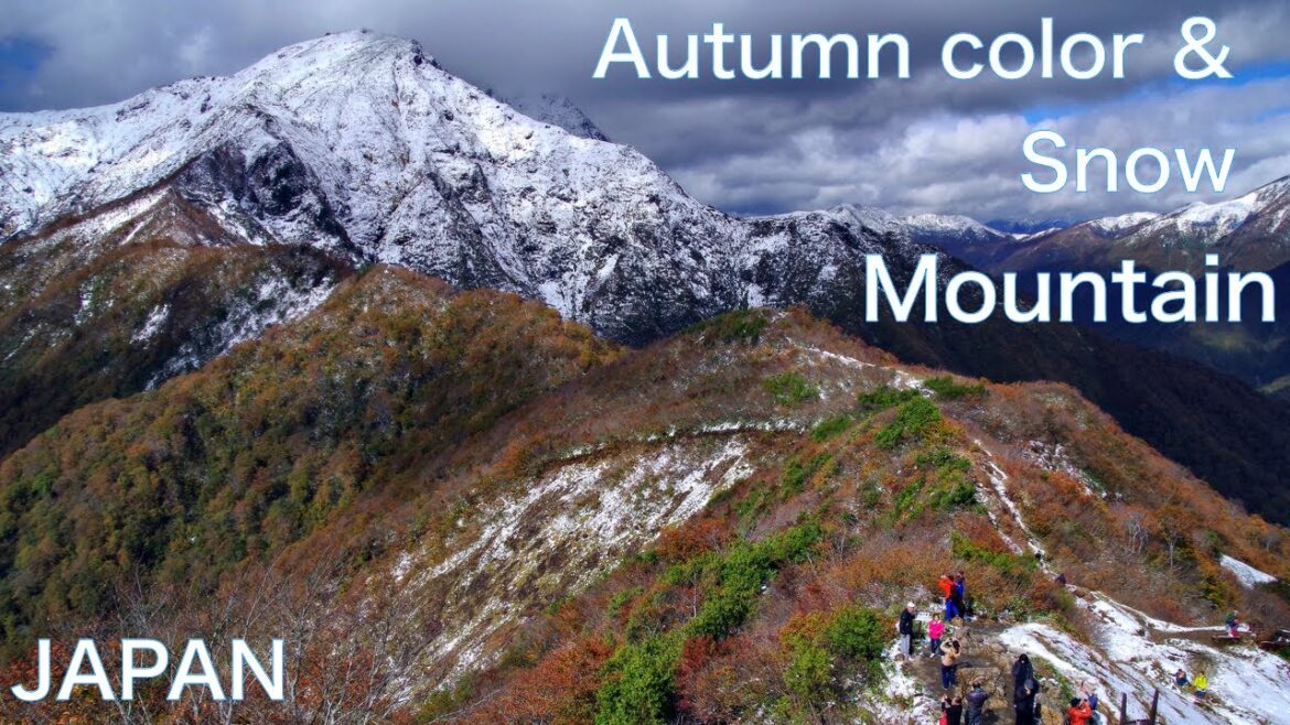 【4K Snowfall：JAPAN TRAVEL】Snow & Autumn leaves on the mountain　　Hiking　Trekking　Tanigawadake