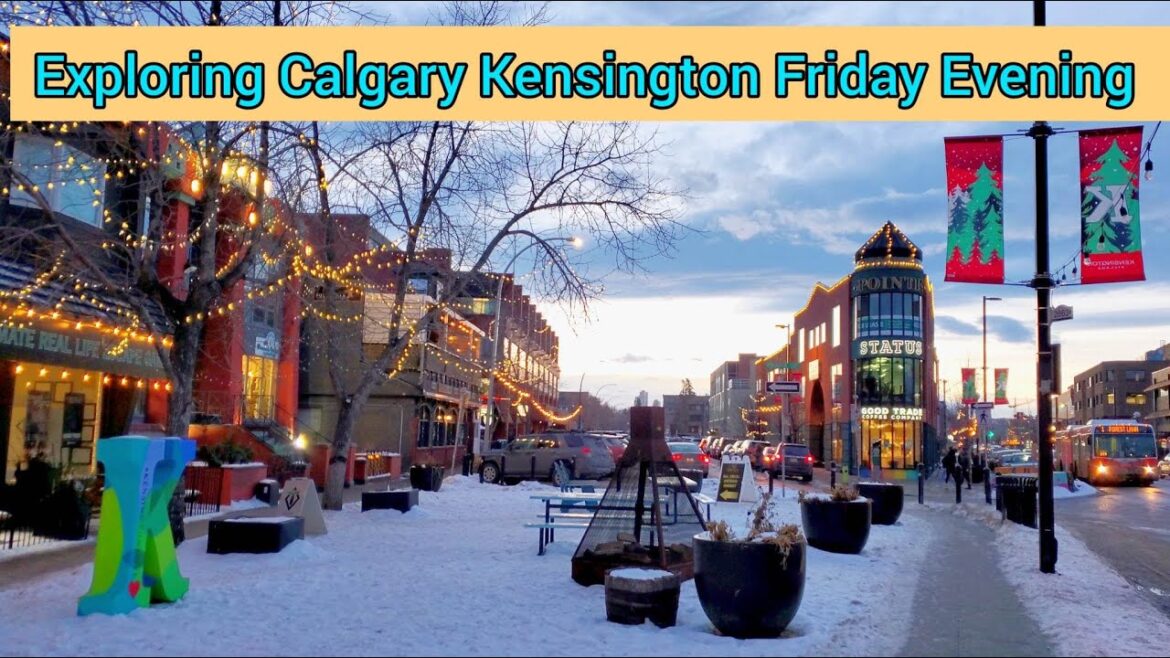 Exploring Calgary Kensington on Friday evening January 2023 #calgary #alberta #canada