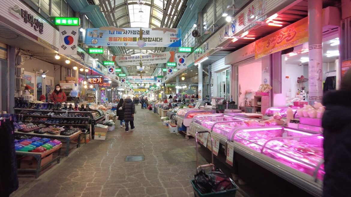 Geumchon Traditional Market | Most Visited Market in Paju South Korea 4k