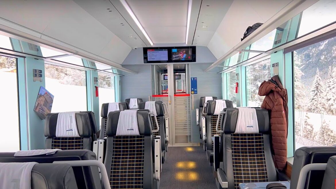 🇨🇭Riding UNESCO World Heritage Train route in SWITZERLAND (St. Moritz to Chur)