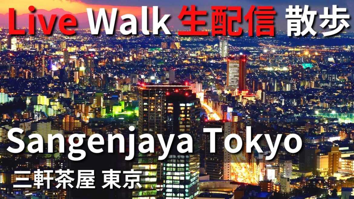 【Live walk / 生配信散歩】Tokyo Sangenjaya Night Live walk / 夜の三軒茶屋をお散歩！！