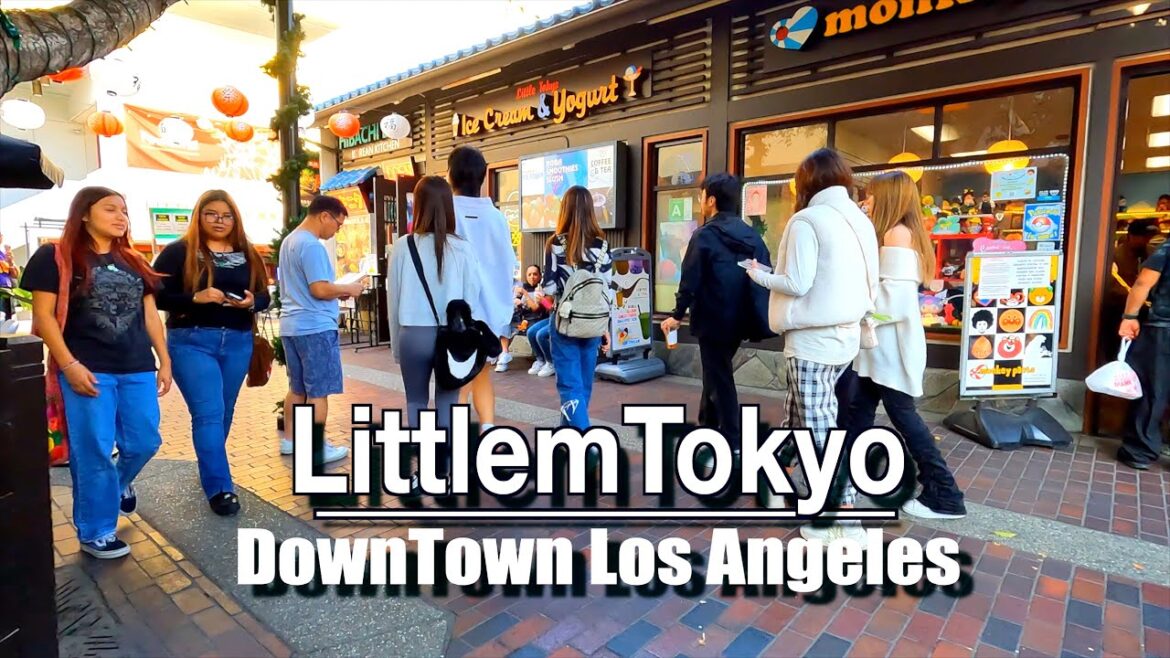 Crowded Little Tokyo Downtown LOS ANGELES CA Walking Tour | 5K 60 UHD Crowded Little Tokyo Downtown LOS ANGELES CA Walking Tour | 5K 60 UHD