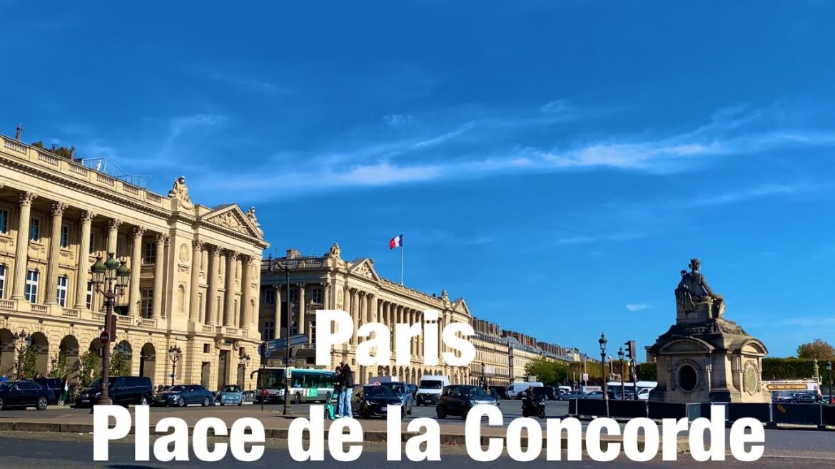 Paris city walks Place de la Concorde Paris, France 4K Paris city walks Place de la Concorde Paris, France 4K
