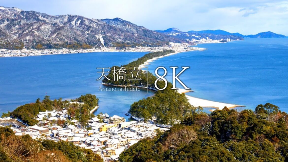 【天につながる太古の聖地】天橋立の雪景色 - Japan in 8K
