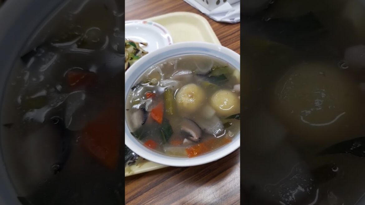 Sendago Soup = Sweet potato rice dumplings from kumamoto Japan #japanesefood #schoollunch