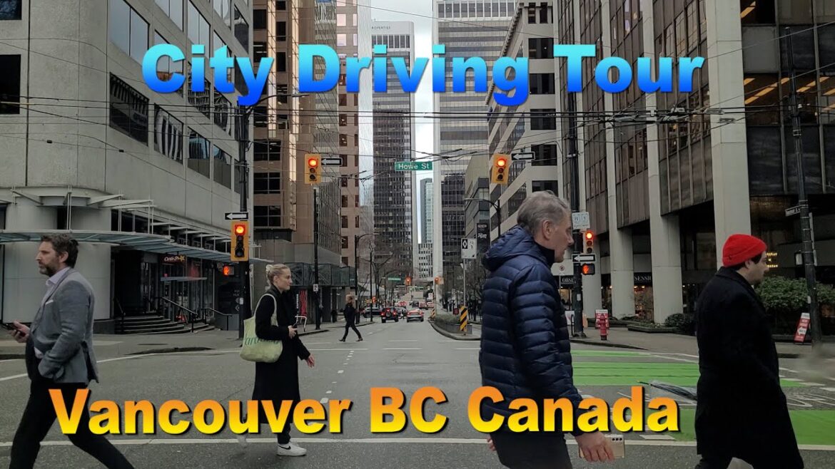 Driving Vancouver BC Canada Feb 07 2023