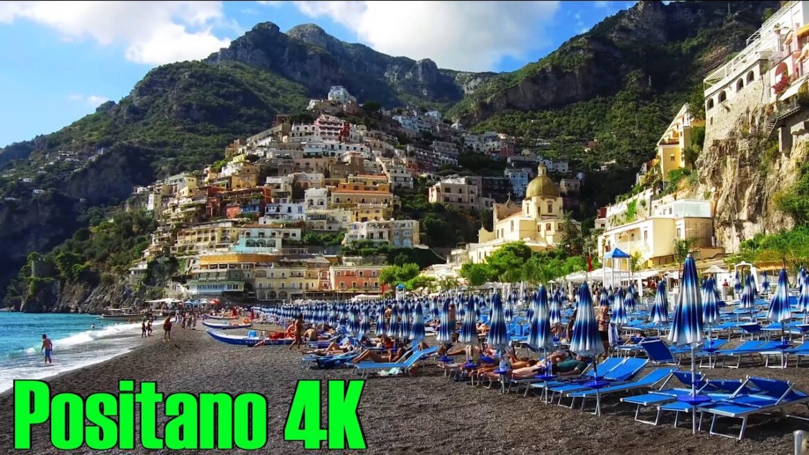 Positano, Italy. Walking tour. [4K]