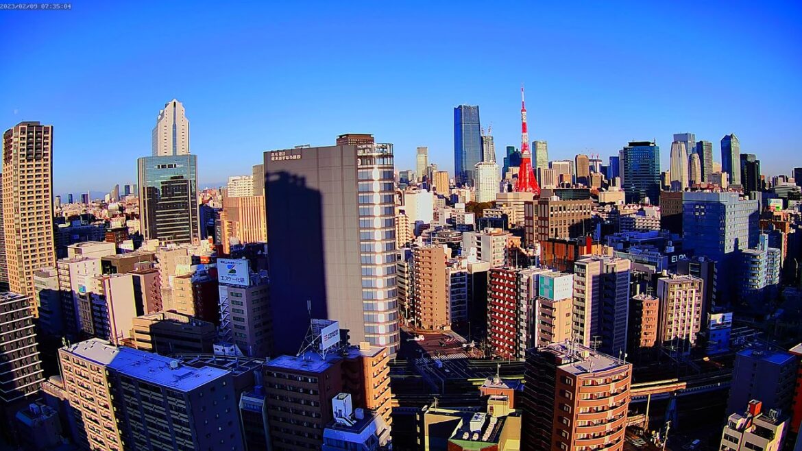 【東京タワー&鉄道ライブカメラ】東京 夜景 港区 六本木 Tokyo Tower & Railway Livecam | Live Camera | Japan |H.View Camera