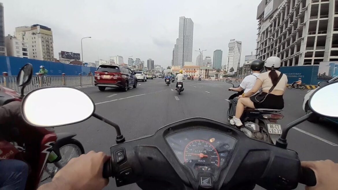Vietnam Driving Tour - Beautiful Ho Chi Minh City Downtown Lunar New Year 2023