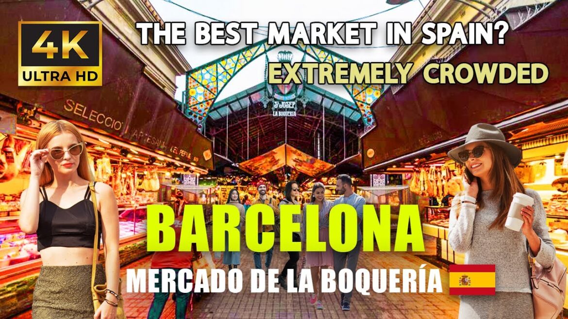 THE BEST MARKET IN SPAIN? Mercado de la Boquería food walking tour in December Barcelona 4K THE BEST MARKET IN SPAIN? Mercado de la Boquería food walking tour in December Barcelona 4K