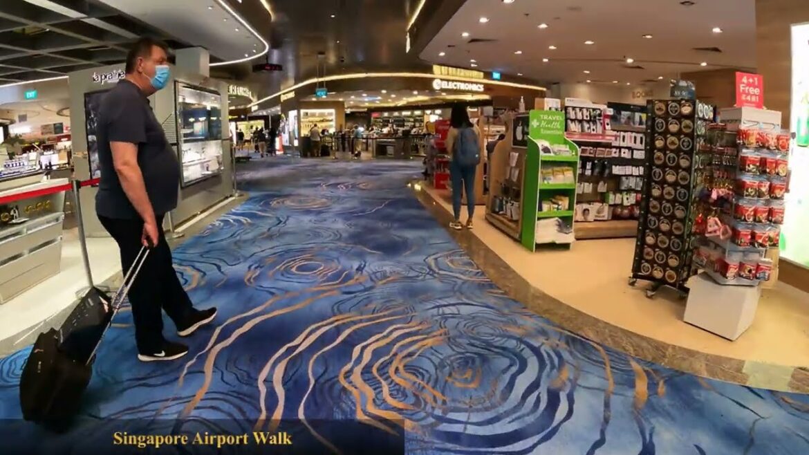Singapore Changi Airport Walking Tour 4k