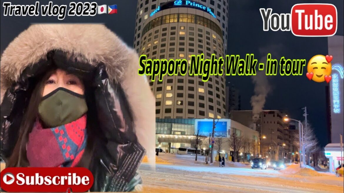 Walking sight seeing from Hotel to Izakaya #enjoying #night #sapporo