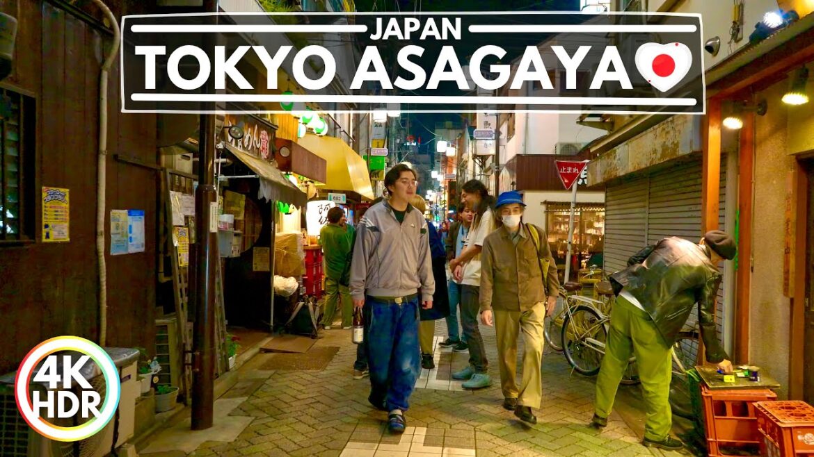 Quiet Tokyo Asagaya around Midnight, Japan 4k HDR City Walk in 2022, Night Ambience Sounds