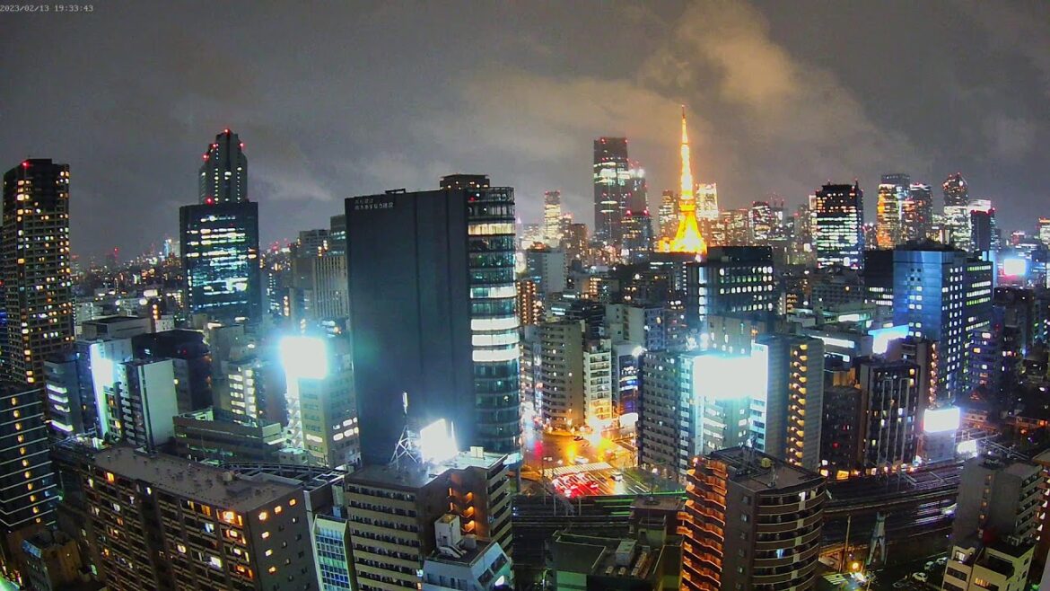 【東京タワー&鉄道ライブカメラ】東京 夜景 港区 六本木 Tokyo Tower & Railway Livecam | Live Camera | Japan |H.View Camera