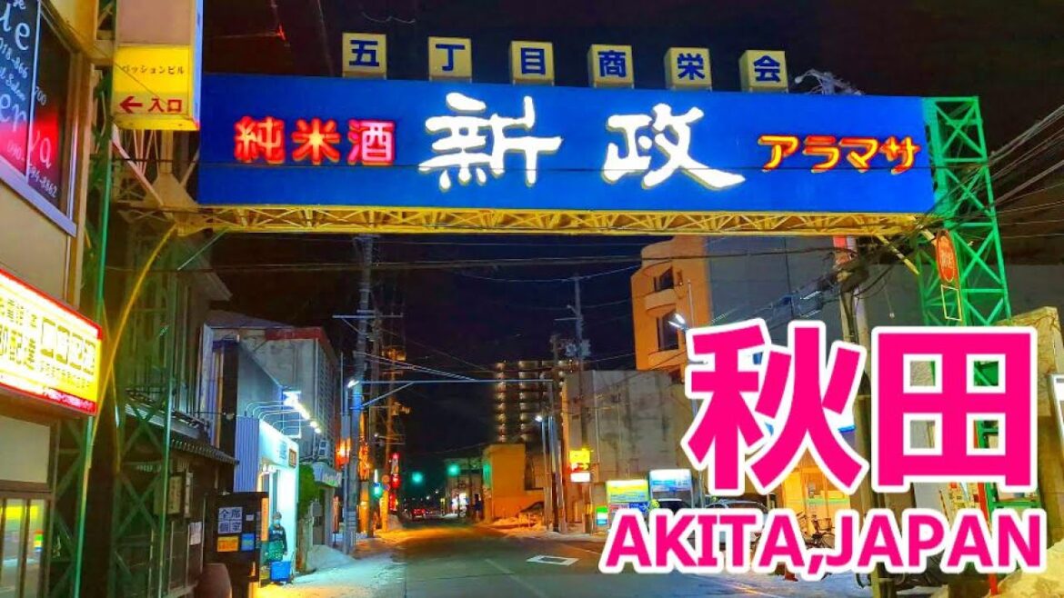 [秋田]初めての秋田、夜の歓楽街を散歩してみた | 川反飲食店街 | 2023年2月