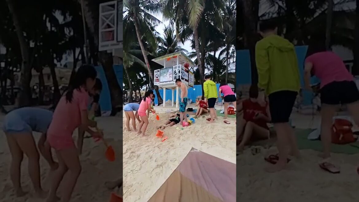Buried in the Sand Boracay #walkingtour #boracay2023 #philippines