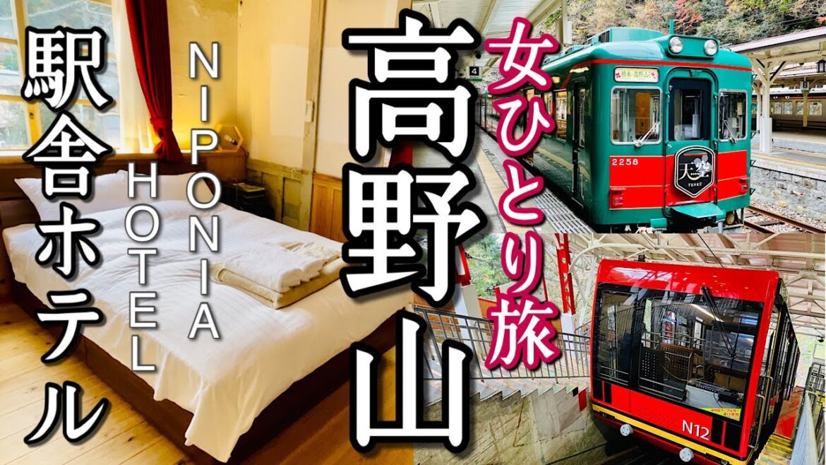 【女ひとり旅】鉄道ファン必見！！駅舎にホテルが・・・こうや花鉄道「天空」に乗ってNIPPONIA HOTEL高野山に泊まってきた♪World heritage site,wakayama,japan