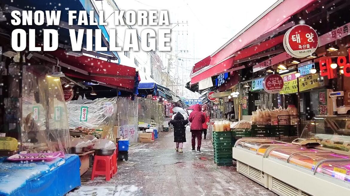 Korea Walking tour [4K] ❤️‍🔥 Snowy old town walk tour in seoul | Today's Seoul walk travel vlog
