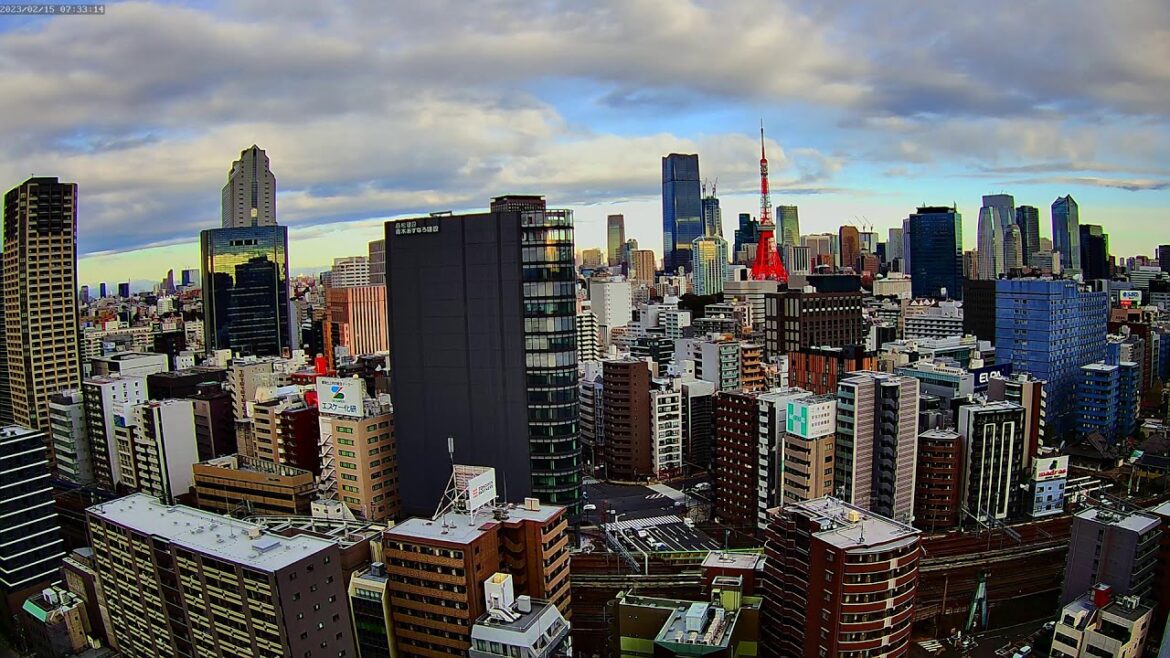 【東京タワー&鉄道ライブカメラ】東京 夜景 港区 六本木 Tokyo Tower & Railway Livecam | Live Camera | Japan |H.View Camera