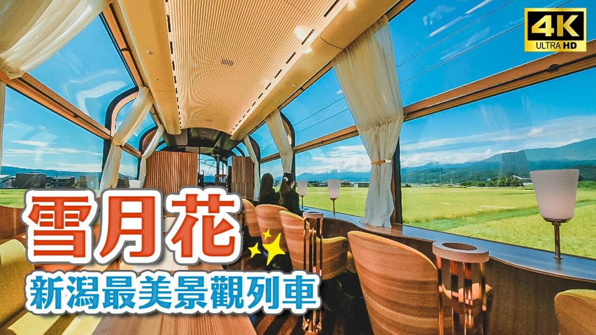日本最美豪華景觀列車😍能180度賞景看日本海🌊新潟觀光列車雪月花、高田城址公園、高田本町商店街｜新潟自由行・日本旅遊4K VLOG