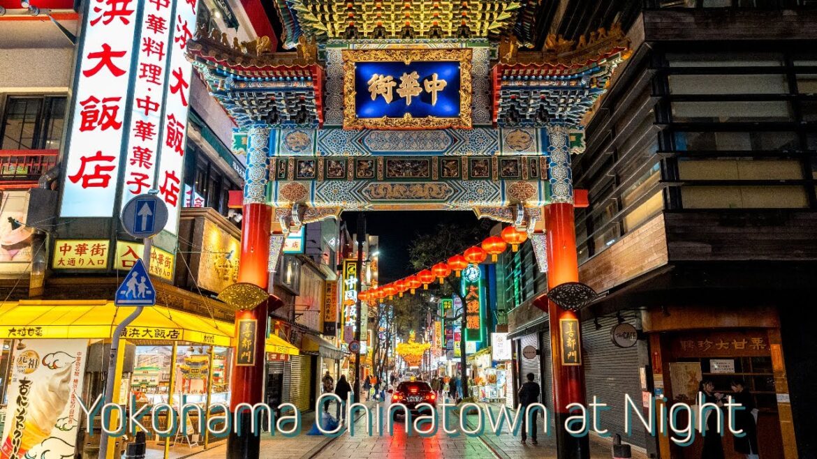 [4K Yokohama] Yokohama Chinatown at Night