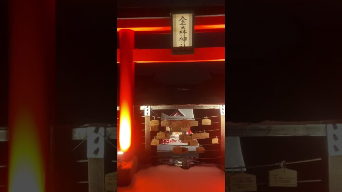 A magical shrine gate hidden in Hakodate Hokkaido - #Shorts!