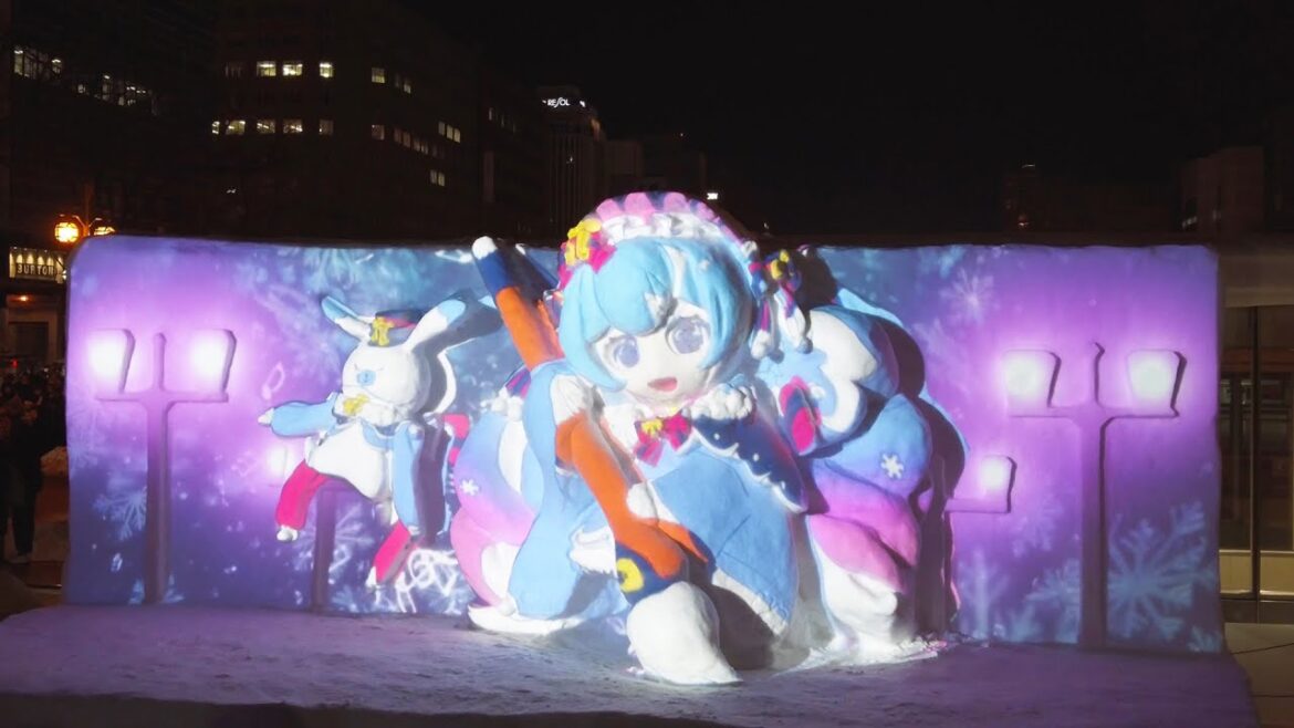 【4K】第73回 さっぽろ雪まつり 2023 | SNOW MIKU 2023 音と光のスペシャルショー【Binaural Audio】