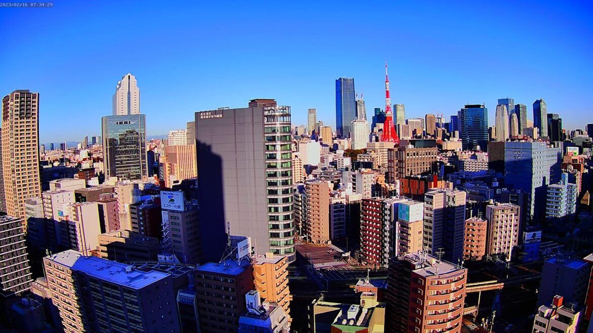 【東京タワー&鉄道ライブカメラ】東京 夜景 港区 六本木 Tokyo Tower & Railway Livecam | Live Camera | Japan |H.View Camera